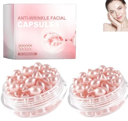 Anti-wrinkle Capsules for Face, Anti-Aging Serum, Moisturizing & Brightening, Lifting & Firming, Smooth Fine Lines & Anti-Wrinkle, Nourishing & Repairing, Improves Skin Elasticity (2pcs)