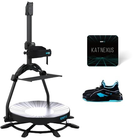 KAT Walk C2 CORE VR Treadmill Bundle with Nexus & Seated Module | 360° Omnidirectional Motion for Immersive VR Gaming & Fitness | Compatible with SteamVR & Meta Quest via Nexus Adapter | UK Size 9