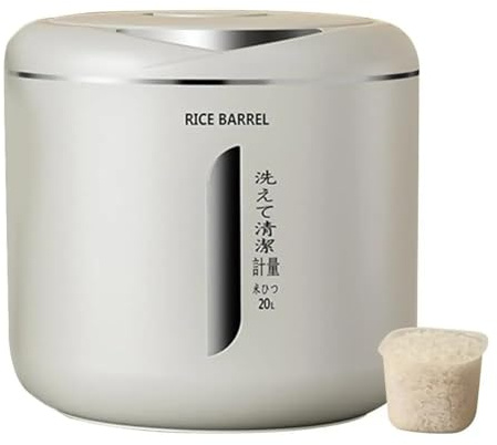 Bosiyrggrl Rice Bucket Moisture-Proof Insect-Proof Sealed Tank Pressed Thickened Powder Storage Bucket Kitchen Storage Box S
