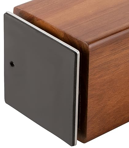 awolsrgiop Messerblock Magnetisch 360° drehbar, Küchenmesser-Organizer, Messerhalter aus Akazienholz mit 1600Gs Magneten, Küchenmesser Organizer mit Ablauflöchern, Braun