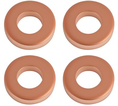 4 Pièces Joints d’Injecteur en Cuivre, Rondelle Joint Injecteur en Cuivre Compatibles pour CLIO, KANGOO, ESPACE, LAGUNA, MEGANE, MASTER, TWINGO, SCENIC, SANDERO 1.5 1.9 2.0 2.2 2.5 DCI