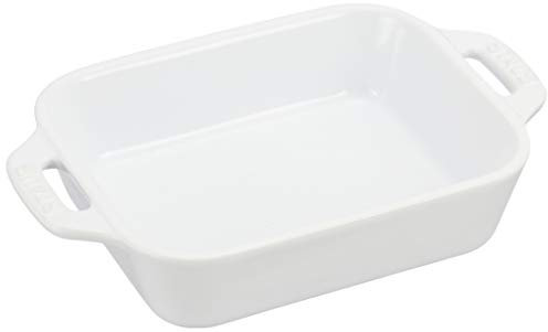 staub Dish 40508-584 Rechteckige Auflaufform, Weiß, 14 x 11 cm, Keramik, Ofenfest