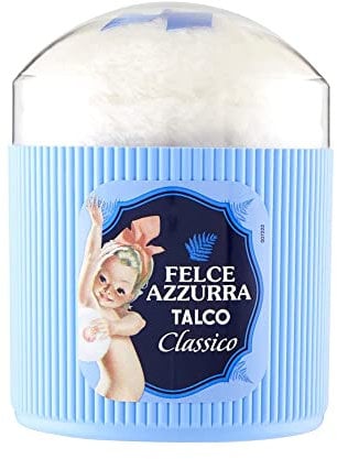 PAGLIERI Felce Azzurra Classico Polvere per il corpo con spugne, 250 g