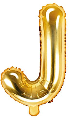 Folienballon Buchstabe J Höhe 35 cm Gold Partyballon