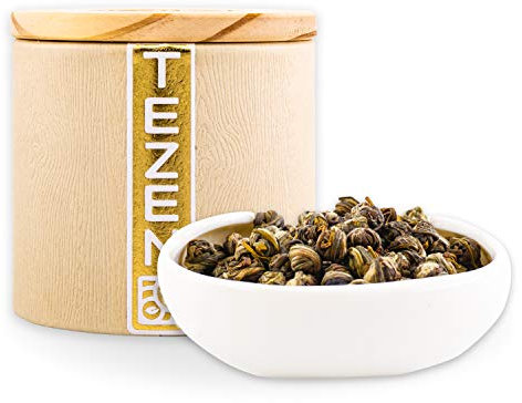 Kaiserliche Jasmin Perlen Grüner Tee aus China | Hochwertiger chinesischer Grüntee mit Jasminblüten getrocknet (80g)