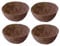 Ambassador Set of 4 Natural Coco Hanging Basket Liners Cupped Shaped Coco Liner For 14 Inch Basket