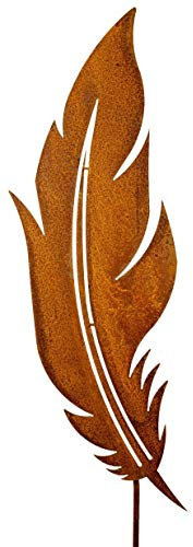 Manufaktur Lichtbogen Rost Gartenstecker Feder