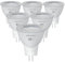 SINCELIGHT 12V MR11(con base GU4) Bombilla LED con reflector pequeño de Ø35mm, 3 vatios, 280 lúmenes, 6000K (Blanco Frío), alta Índice de reproducción cromática (IRC) RA≈92, paquete de 6