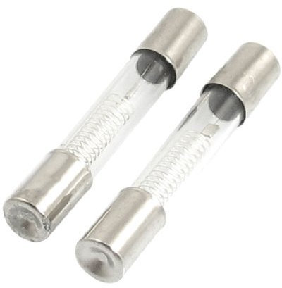 Horno de microondas 0.8A 5KV Tubos de fusibles de vidrio axial 6mm x 40mm 2 piezas