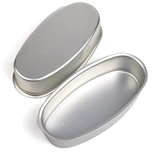 2 Stück Backformen, antihaftbeschichtet, professionelle Kastenform, 20,3 cm, ovale Form, Kuchenform, antihaftbeschichtet, Aluminium, Käseform, Brot, Kastenform, Küche, Bäckerei