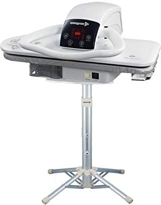 Speedypress Dampfpresse 71HD weiß, robust, professionell, 68 cm, mit Ständer (+ kostenloser Bügelaufsatz, Anti-Kalk-Wasserfilter, Ersatzbezug und Schaumstoffunterfilz)