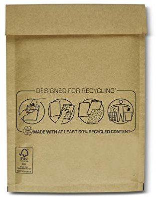 Bankers Box Luftpolsterumschläge Polsterumschlag Versandtaschen Umschläge für zerbrechliche Gegenstände, umweltfreundlich, Selbstklebeverschluss, 15x21 cm (10er-Pack)