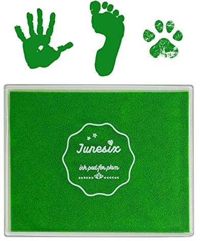 Stempelkissen mit Baby-Fußabdruck, 12,7 x 10,2 cm, waschbar, ungiftig, Grün