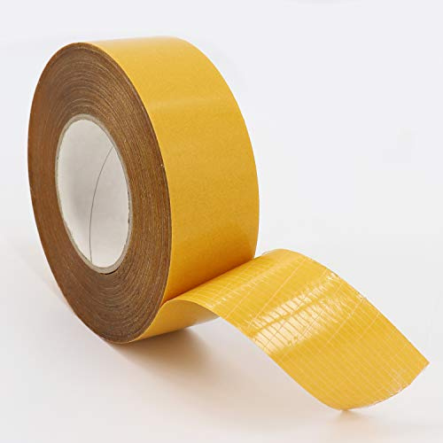 Aquagart® 50m x 5cm doppelseitiges Gewebeklebeband Folienklebeband I Gewebeband UV beständig für Unkrautvlies Gartenvlies Bodengewebe Unterspannbahn I Klebeband (2 Rolle)