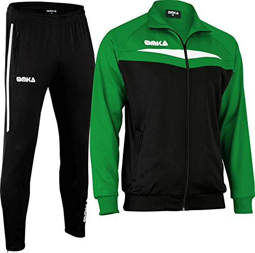 OMKA Trainingsanzug Sportanzug Jogginganzug Freizeitanzug (DE/NL/SE/PL, Alphanumerisch, 3XL, Regular, Regular, Grün)