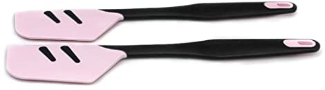 Tupperware Griffbereit Top-Schaber schwarz-rosa (2) D167 Silikon TOP-Teigspachtel Topfschaber
