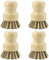 AUEAR, Cepillo de bambú natural para limpieza de platos, cepillos de limpieza de ollas de coco para ollas de hierro fundido (4 unidades)