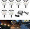 CHNXU LED Bodeneinbauleuchten 6er Set Aussen 0.6W Terrassen Einbaustrahler Ø30mm DC12V Boden Licht Warmes Weiß IP67 Wasserdicht Deckenstrahler für Küche Garten Treppen Bad Balkon, Schwarz