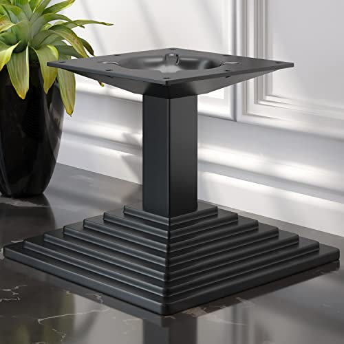 GGMMÖBEL Lounge Tischgestell | Bodenplatte: 45 x 45 cm | Gesamthöhe: 50 cm | Schwarz | Bistro Loungetisch Gestell