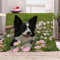 Lolosale Weiche Mikrofaser Decke mit Border Collie Muster Kuscheldecke Flauschige Flanelldecke 130x150 cm 3D Süße Tiere Sofadecke Klimadecke Reisedecke Wohndecke Outdoor Decke für Teenager