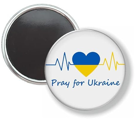 Button - Gebet für Ukraine - Ukraine, 58mm, Kunststoff