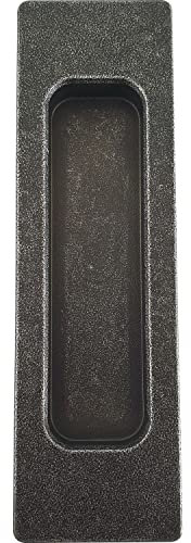 HALCÖ Poignée de porte coulissante longue sans trous pour vis - Poignée d'entrée pour portes coulissantes - En fer galvanisé - Noir