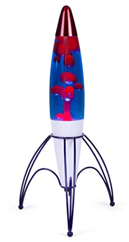 thumbsUp! Lavalampe Rakete blau & rot