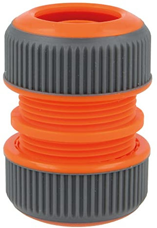 Amig - Schlauchreparatur | 3/4 Zoll | Ideal zum einfachen Reparieren von Wasserleckagen | Schnelle und einfache Verbindung | ABS-Kunststoff und Gummi | Orange und Grau