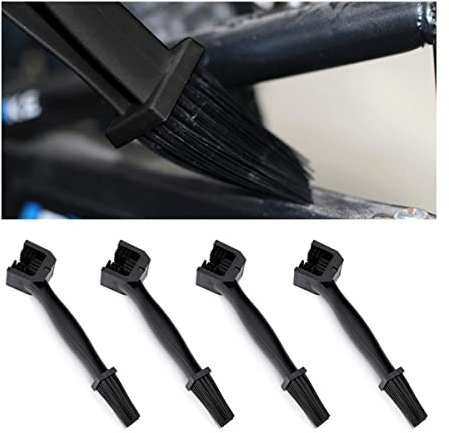 CGEAMDY 4 Pcs Ketten Reinigungsbürste, Kettenreiniger Bürste, Fahrrad Kette Auto Reinigen Saubere Bürste, Wartungswerkzeug für Motorrad, Fahrrad, Rollerketten (Schwarz)