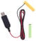 Batterieadapter,LR03 AAA-Batterie-Eliminator USB-Stromversorgungskabel Ersetzen,1m Kabel Netzteil (2AAA)