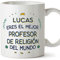 MUGFFINS Tazas Personalizadas para PROFESOR DE RELIGIÓN hombre - En Español - Mejor del Mundo - 11 oz / 330 ml - Regalo Personalizable original y divertido