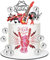 Vyuwast Gitarre Kuchen Topper Discokugel Kuchen Dekorationen Musik Note Geburtstag Cupcake Toppers E-Gitarre Modell Rock and Roll Kuchen Dekorationen für Musiker Rockstar Geburtstag Bass Retro Party