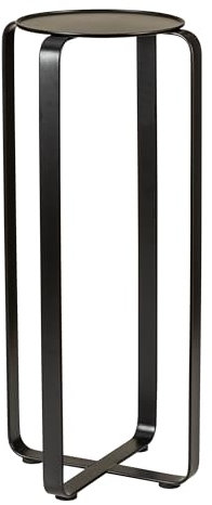 Scheurich Avignon 51, Pflanzenständer/Blumenständer/Blumentopfständer/Postament aus Metall Farbe: Satin Black, 23,3 cm Durchmesser, 51,4 cm hoch, 14,9 l Vol.