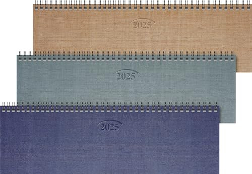 BRUNNEN Querterminbuch Modell 771 (2025), 1 Seite = 1 Woche, 326 × 102 mm, 64 Seiten, Karton-Umschlag, Sortiert, 1 Stück