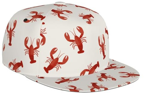 GTDEALS All Over PrintHat Crawfish Red Lobsters Pattern Baseball Cap Women Men Dad Hat, Parent, One size
