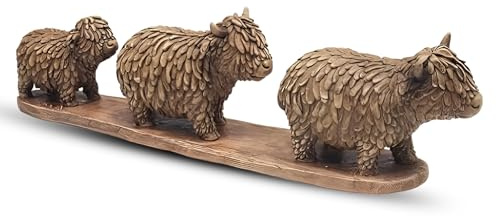 Lesser & Pavey Hughie Highland Cow Figurine For Home & Office | Home Decor Ornaments Gift For Women & Men | Beautiful Figurine For Indoor & Outdoor | Living Room Decor Ornaments