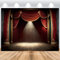 ASDCXZ Rot Vorhang Bühne Hintergrund 2.2x1.5m, Vintage Zirkus Magie Shows VIP Geburtstag Party Theater Fotografie Hintergrund Erwachsene Hochzeit Bühnenspiel Musik Party Ereignis Bühne Dekoration
