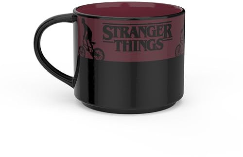 Zak Designs Stranger Things Einzigartige Farbwechsel-Kaffeetasse aus Keramik für heiße Getränke, Sammlerstück, Andenken (482 ml, kopfüber)