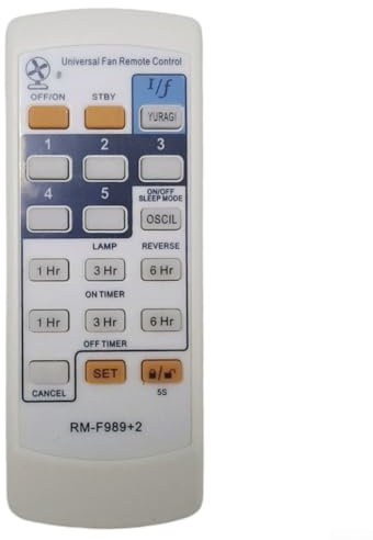 HpLive Ventilator Fernbedienung von für General Electric, Ersatzfernbedienung kompatibel mit verschiedenen elektrischen Ventilatoren, FAN-989V