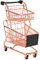 Aliaga Mini Doppel Schichten Einkaufs Wagen Modell Schmiede Supermarkt Trolley Metall Rose Gold Ablage Korb Rose Gold
