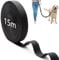 15M Gurtband Polypropylen,25mm Schwarz,Wasserresistent Nylonband,Taschengurt für Schneiden Nähen DIY,Rucksack,Handtaschen,Gepäckgurten,Hundeleinen