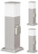 ledscom.de 3 Stück Pollerleuchte POLLY für außen, 35cm, chrom, Steckdose, inkl. G9 Leuchtmittel, 596lm, weiß