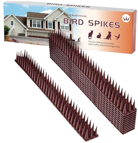 Bird Spikes | Animal Defender Spike | Balcony Birds Protection | 12-Pack Cuttable Animal Defender Strips For Pigeons, Squirrels&Raccoons, Outdoor/Indoor Guard To Garden, Balcony, Fence, Roof