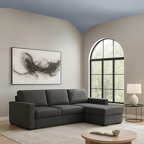 Agritrade AK Tokio D Corner Sofa Bed with Storage Modern Reversible Design Comfortable Living Room Furniture Dark Grey