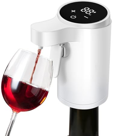 Guangcailun Il risveglio arricchisce l'aroma e il gusto delle bevande. Mini decanter automatico portatile ricaricabile per vino, adatto a tutte le forme di bottiglia. Dispenser per vino, bianco