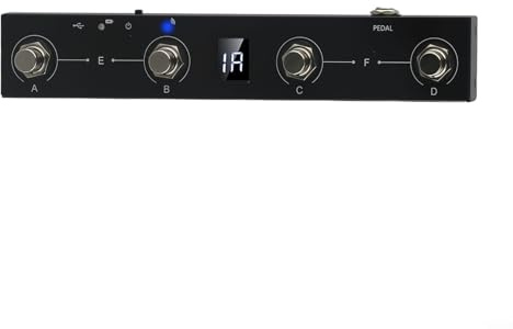 per MIDI Footswitch, Portatile 4 Tasti per MIDI Footswitch Controller per M-VAVE Chocolate BT, Ricaricabile USB-MIDI Pedale 300mAh