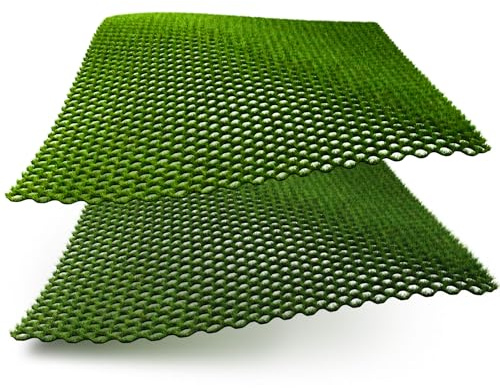 ULTINESS Kunstrasen für Mähroboter Hybridrasen Hybridgras, Doppelpack - 2m² | Kunstgras zur Ausbesserung Rasenpflaster Matte Grasfliesen