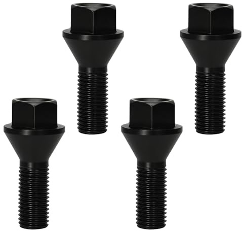 4 bulloni per ruote, M14 x 1,25, bulloni per ruote, bulloni conici, fissaggio ruote, dadi di ricambio compatibili con BMW 1 2 3 4 5 6 7 8 Series F20 F25 F30 X1 X2 X3, 36136781151