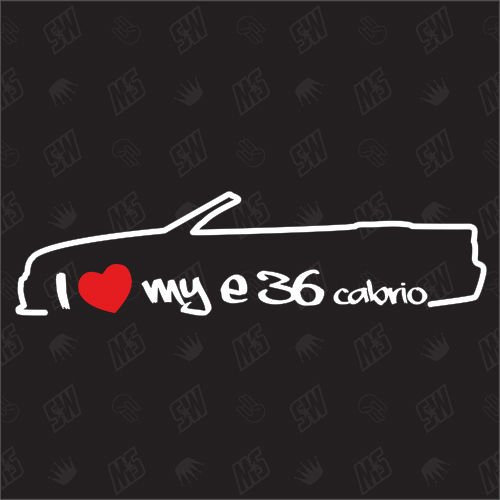 speedwerk-motorwear I Love My E36 Cabrio - Sticker Bj. 93-96
