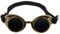 Boland 54503 - Brille Steampunk, aus Kunststoff, Gummiband, dunkle Gläser, verstellbare Größe, Accessoire, Karneval, Halloween, Mottoparty